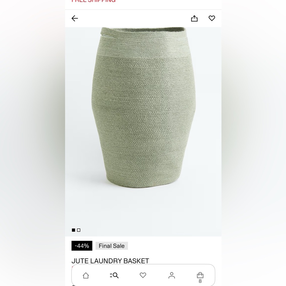 H&M Jute Laundry Basket